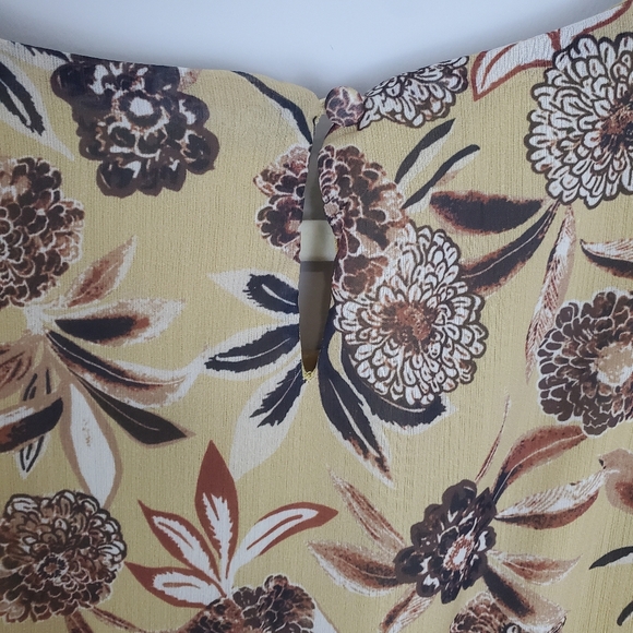 Coldwater Creek Womens Maxi Dress Flowing Boho Flower Print Size PM - Picture 7 of 13